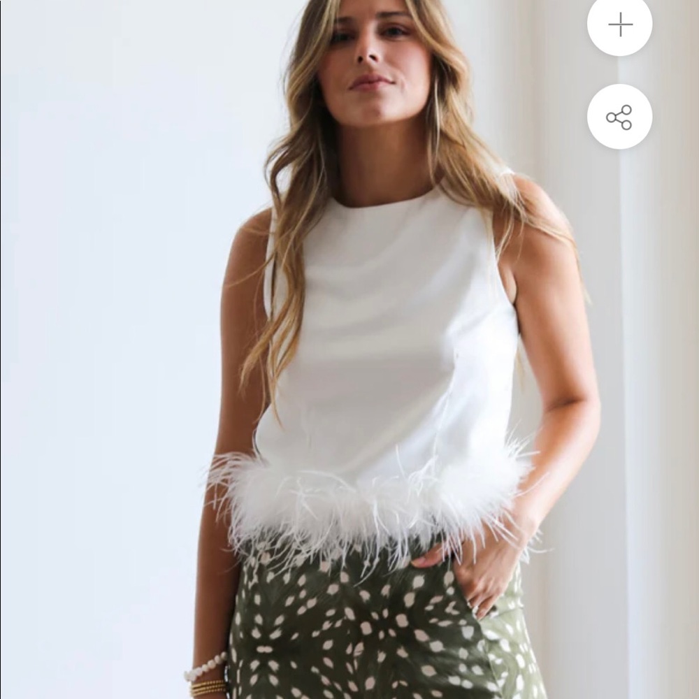 Top with feathers